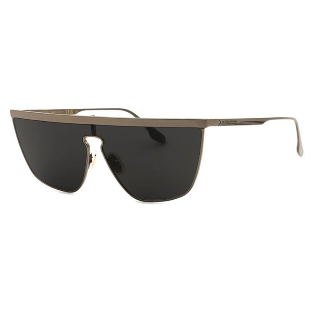 Victoria Beckham Sunglasses Shield Full Rim, Dark Ruthenium Frame and Grey Lens